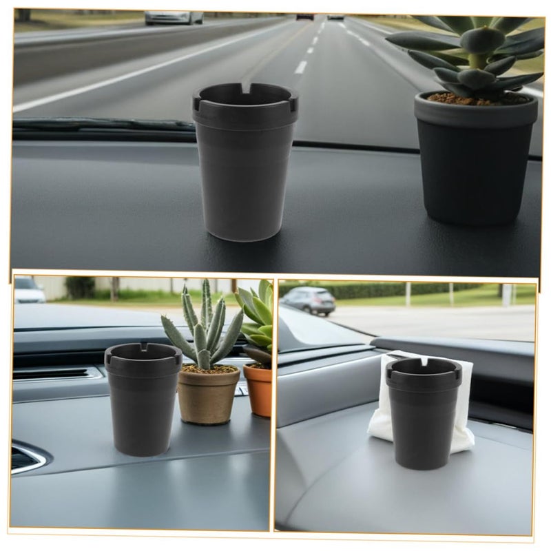 4 Piece Portable Car Ashtray Smokeless Windproof Cigarette Butt Holder Compact Travel Ash Container For Vehicle Home Use - Image 4