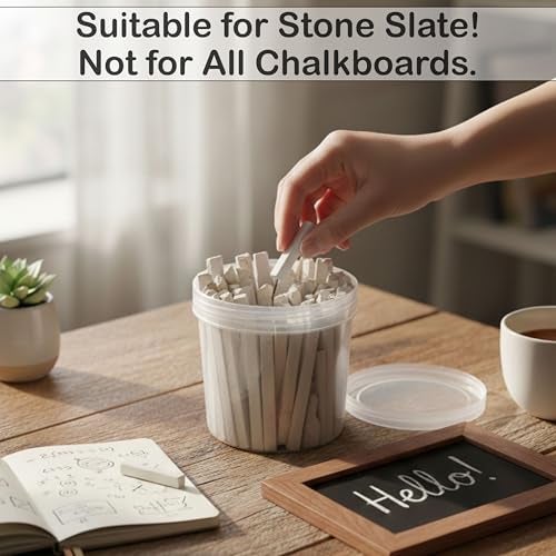 Eduway 100 Pcs Slate Chalk Pencil Bitti | Natural Organic Limestone Chalk Pencil For Writing & Creative | Non-Toxic Pure Natural Earthy Slate Bar Box (Not for Writing Board) - Image 4