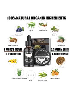 NNEWVANTE Beard Growth Kit,Beard Kit for Men,Beard Growth Oil (2oz), Beard Balm and Comb,Stimulate Beard and Hair Growth-Gifts for Men Dad Him Boyfriend Husband Brother  - Image 5