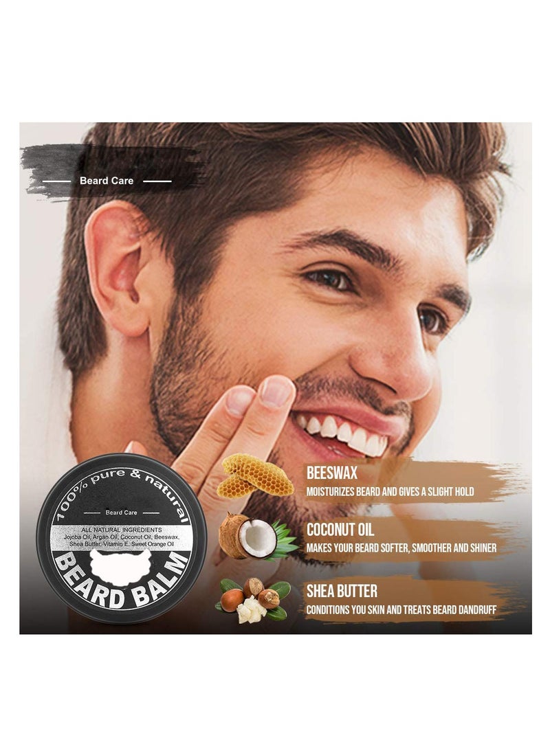 NNEWVANTE - Beard Growth Kit,Beard Kit for Men,Beard Growth Oil (2oz), Beard Balm and Comb,Stimulate Beard and Hair Growth-Gifts for Men Dad Him Boyfriend Husband Brother - Image 1