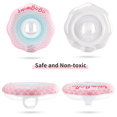 سويمبوبو تطفو طفل سويوبوبو للسباحة مع مقعد آمن لمدة 6-36 أشهر طفل صغير (حوريات البحر الوردي) - Image 5