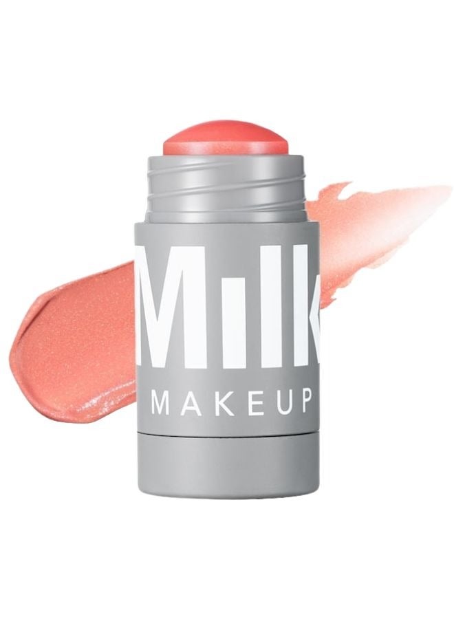 MILK MAKEUP MILK MAKEUP Lip + Cheek Cream Blush Stick Perk – 6 g • Coral with Shimmer • Multi‑Use, Non‑Comedogenic Tint for Lips & Cheeks  - Image 1