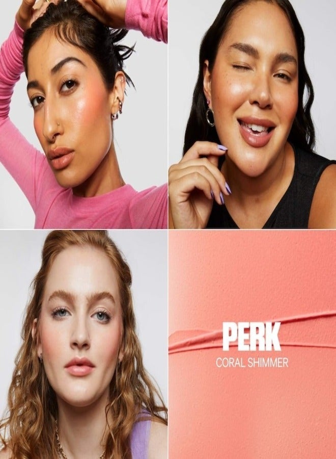 MILK MAKEUP MILK MAKEUP Lip + Cheek Cream Blush Stick Perk – 6 g • Coral with Shimmer • Multi‑Use, Non‑Comedogenic Tint for Lips & Cheeks  - Image 2