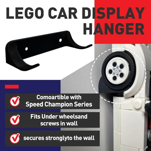 Foycow 8 PCS Car Wall Mount - Compatible with Lego Speed Champion Series - Collectible Car Display Rack for Enthusiasts - Display Cars by Wheels on Wall - Image 4