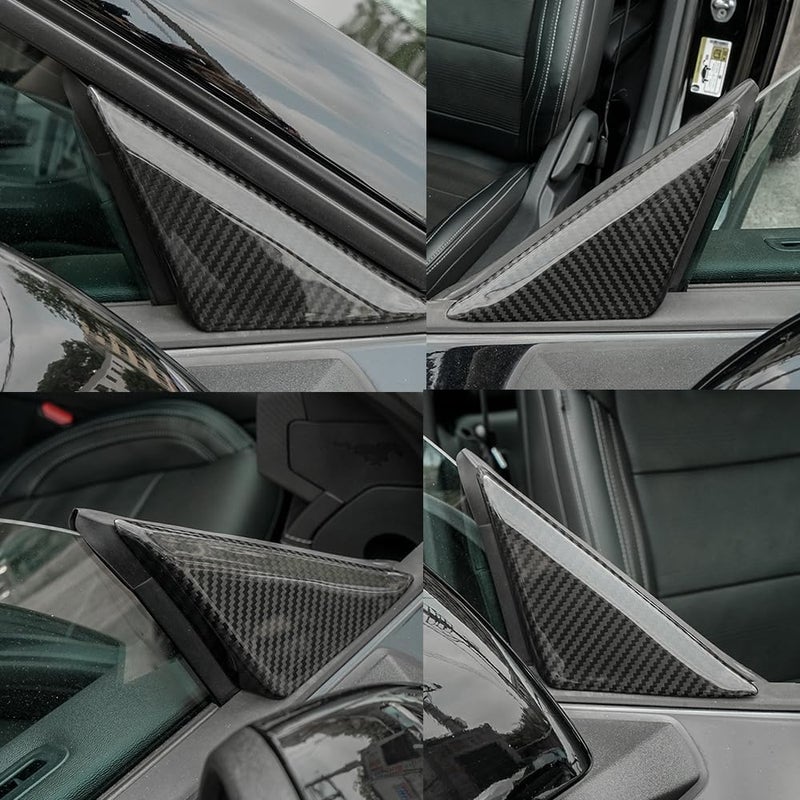 Jogon غطاء مثلث نافذة أمامية من ألياف الكربون من جوجون لفورد موستانج S650 GT EcoBoost Dark Horse 2024-2026 - Image 2