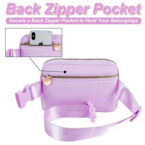 Uygafly Birthday Gifts for 6 7 8 9 10 11 12 13 Year Old Girls,Fanny Pack Belt Bag Crossbody Bags for Women Girls Kids,Fashion Waist Packs Cute Teen Trendy Stuff Travel Essentials | Lavender,M - Image 4