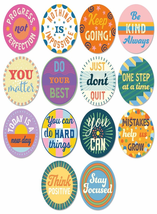 Sweetzer & Orange S&O Growth Mindset Stickers to Break Negative Thought Patterns - Inspiring & Encouraging Affirmation Labels - Colorful Motivational Decals - 1008 1" Inspirational Uplifting Labels - Motivating Tags - Image 1