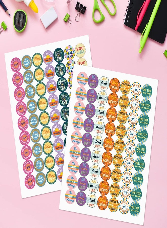 Sweetzer & Orange S&O Growth Mindset Stickers to Break Negative Thought Patterns - Inspiring & Encouraging Affirmation Labels - Colorful Motivational Decals - 1008 1" Inspirational Uplifting Labels - Motivating Tags - Image 3