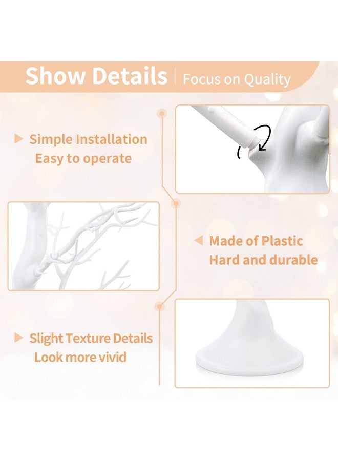 NUPTIO Artificial Trees Decorative Trees: 2 Pcs White Twig Trees 22.8In Tall Halloween Decorations Wedding Centerpiece For Tables Fake Easter Tree For Christmas Thanksgiving Birthday Party Decor - Image 4