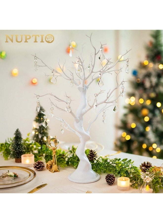 NUPTIO Artificial Trees Decorative Trees: 2 Pcs White Twig Trees 22.8In Tall Halloween Decorations Wedding Centerpiece For Tables Fake Easter Tree For Christmas Thanksgiving Birthday Party Decor - Image 3
