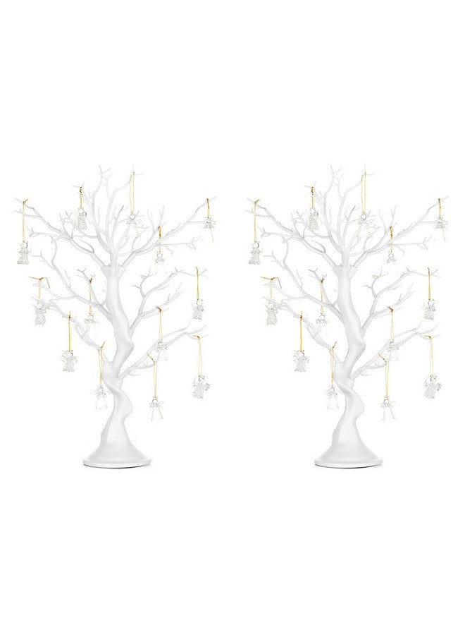 NUPTIO Artificial Trees Decorative Trees: 2 Pcs White Twig Trees 22.8In Tall Halloween Decorations Wedding Centerpiece For Tables Fake Easter Tree For Christmas Thanksgiving Birthday Party Decor - Image 1
