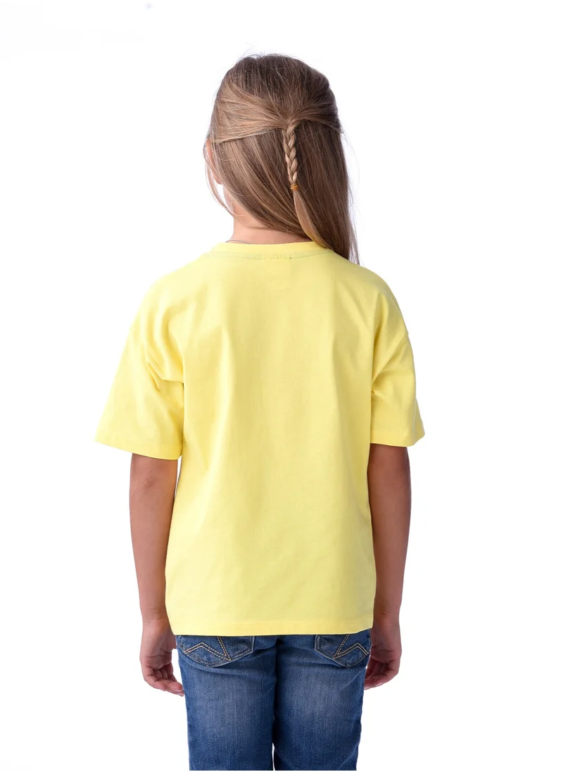 فكتور اند جين Victor and jane Girls' T-shirt - Yellow