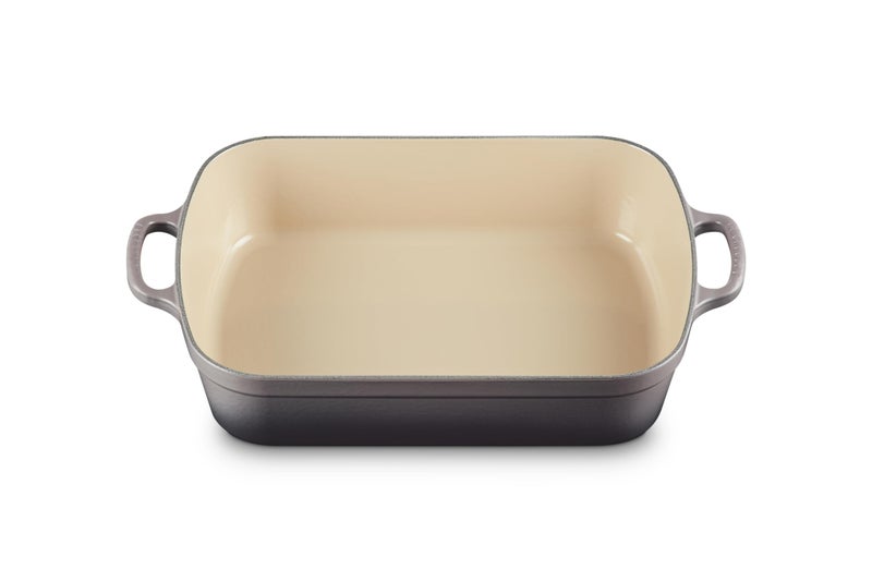 Le Creuset Enameled Cast Iron Signature Rectangular Roaster, 5.25 qt. (9.8" x 13"), Oyster - Image 1