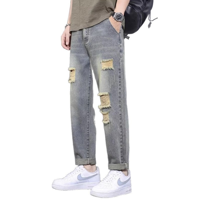 Unisex Classic Denim Jeans Loose Fit Daily Outdoor Wear - Image 5