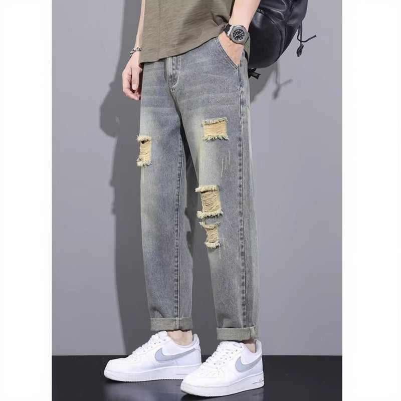 Unisex Classic Denim Jeans Loose Fit Daily Outdoor Wear - Image 3