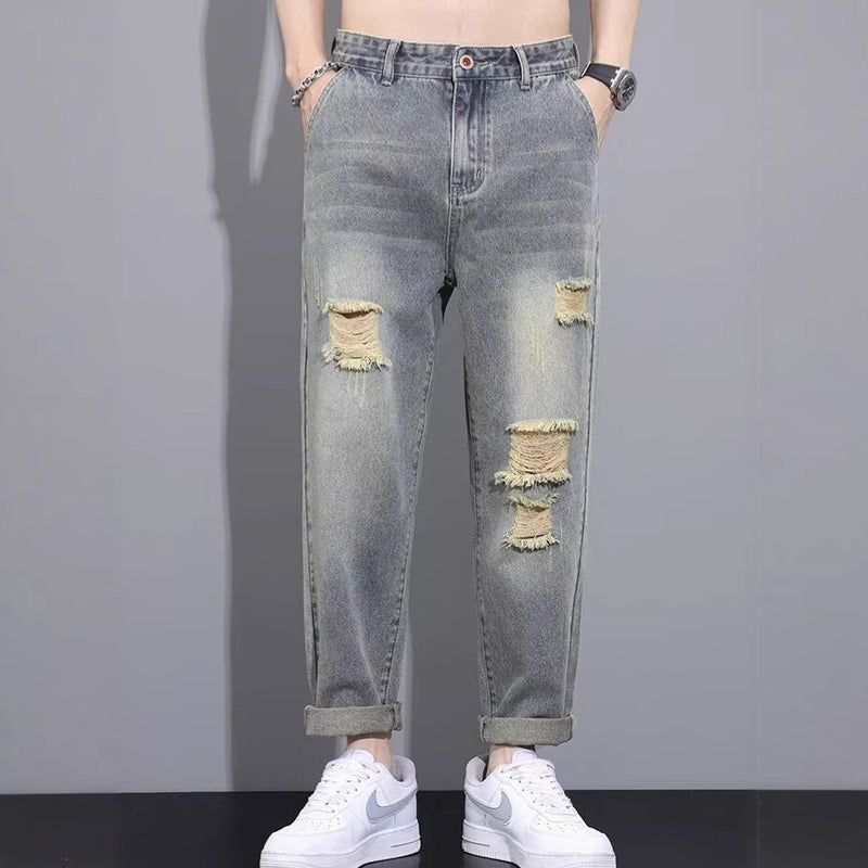 Unisex Classic Denim Jeans Loose Fit Daily Outdoor Wear - Image 1