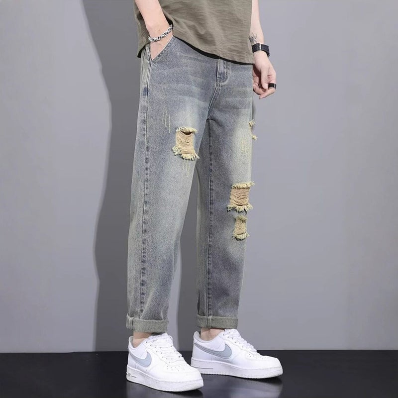 Unisex Classic Denim Jeans Loose Fit Daily Outdoor Wear - Image 2