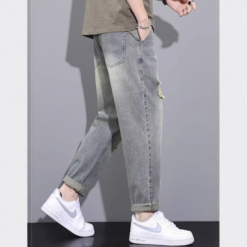 Unisex Classic Denim Jeans Loose Fit Daily Outdoor Wear - Image 4