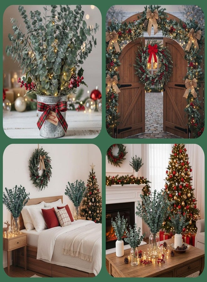 دوم ستار مجموعة دومستار من 16 غصنًا من الأوكالبتوس المجفف الطبيعي للاستحمام، بطول 16-17 بوصة، مثالية للاسترخاء وتخفيف التوتر في الحمام أو المنتجع الصحي، كما يمكنك صنع إكليل معلق من النباتات الخضراء لتزيين جدران المنزل أو حفلات الزفاف أو أعياد الميلاد. - Image 5