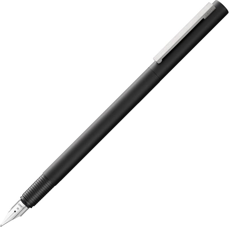LAMY cp1 Fountain Pen 056 - Fountain Pen with Matt Black Lacquer Finish, Solid Sprung Stainless Steel Clip and Polished Steel Nib - Nib Size F - Image 1
