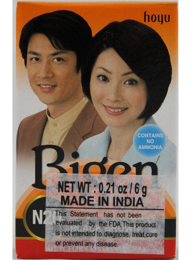Bigen Powder Hair Color, Black Brown N20 (6g) - Image 4