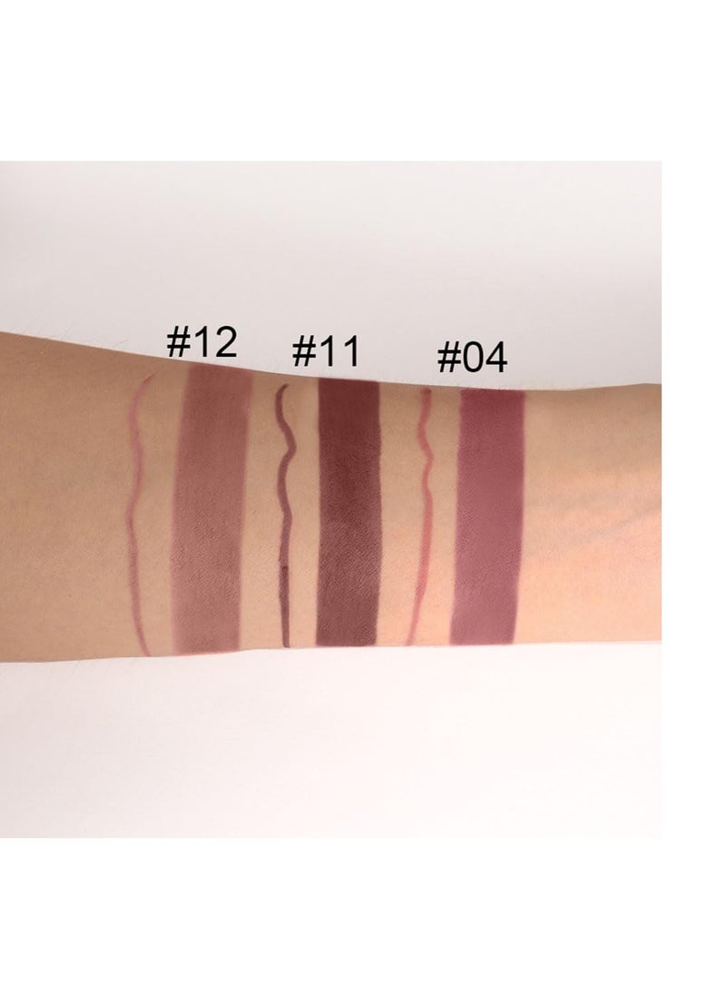 DNM evpct 3Pcs Chestnut Nude Brown Matte Lip Liner and Lipstick Combo Set Kit for Women DNM Antique Rose Magic Lipstick 24 Hours Original Lip Liner Makeup Stain Long Lasting Waterproof Smudge Proof labial  - Image 4