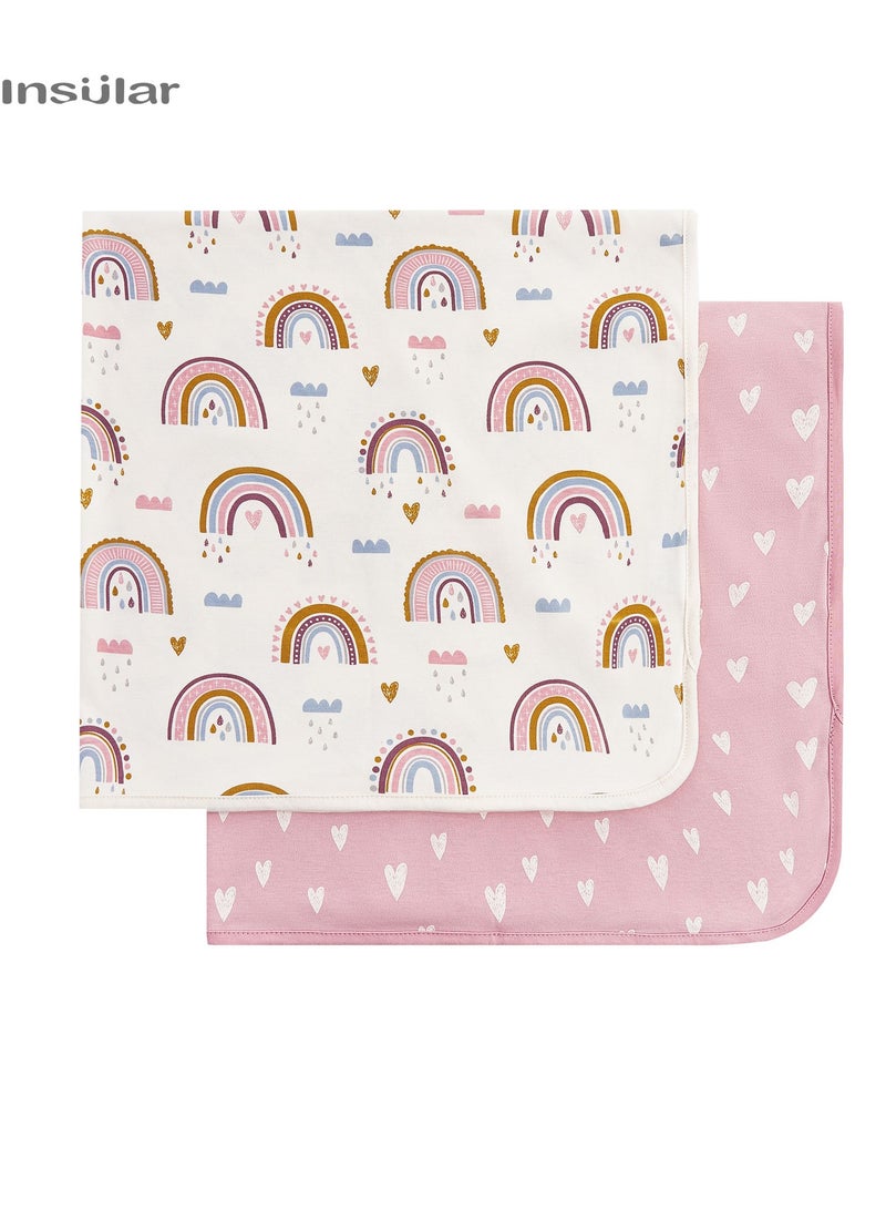 انسولار 2 قطعة قماش قطني مبقع لحديثي الولادة