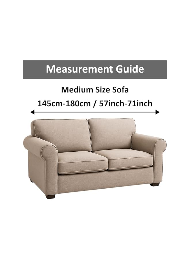 Green Tiger غطاء أريكة قابل للتمدد لأريكة بمقعدين (145-180 سم) غطاء أريكة قابل للغسل مع قاعدة مرنة، واقي أثاث صديق للكلاب والقطط، أغطية أريكة ملائمة مع رغوة غير قابلة للانزلاق، رمادي داكن - Image 2