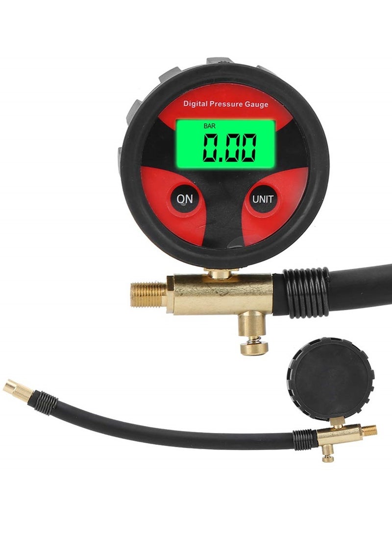 Excefore Digital Tyre Pressure Gauge, Car Multi-Fonction LCD Digital Tyre Air Pressure Inflator Gauge Meter Tester, Digital Tyre Air Pressure Gauge LCD Manometer for Car Truck Motorcycle - Image 5