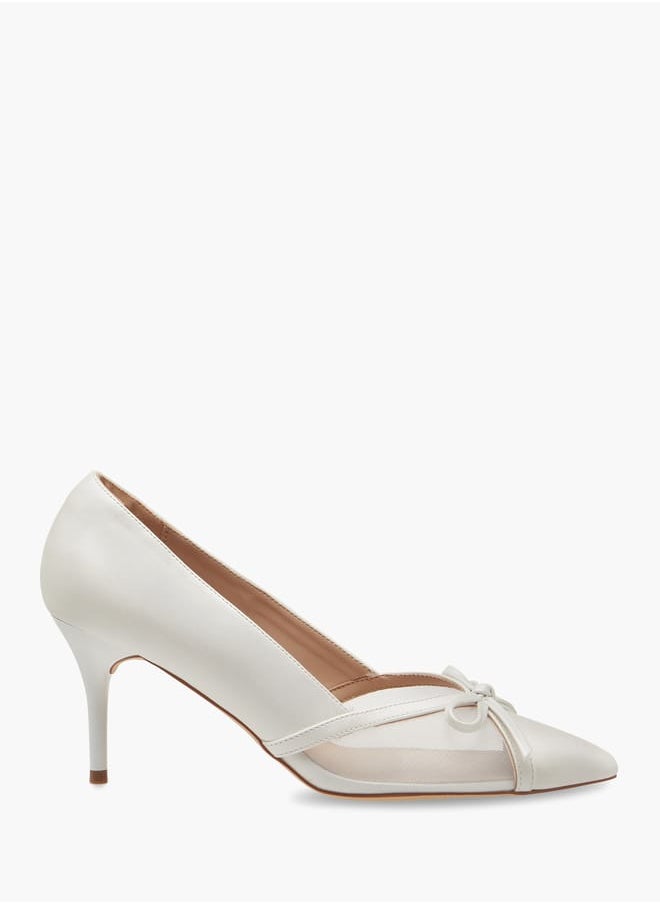 Flora Bella By Shoexpress Women Textured Slip-On Pumps with Stiletto Heels  - Image 2
