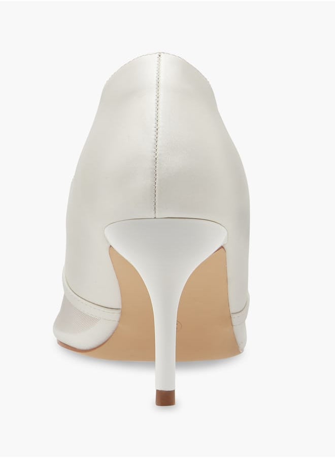 Flora Bella By Shoexpress Women Textured Slip-On Pumps with Stiletto Heels  - Image 4