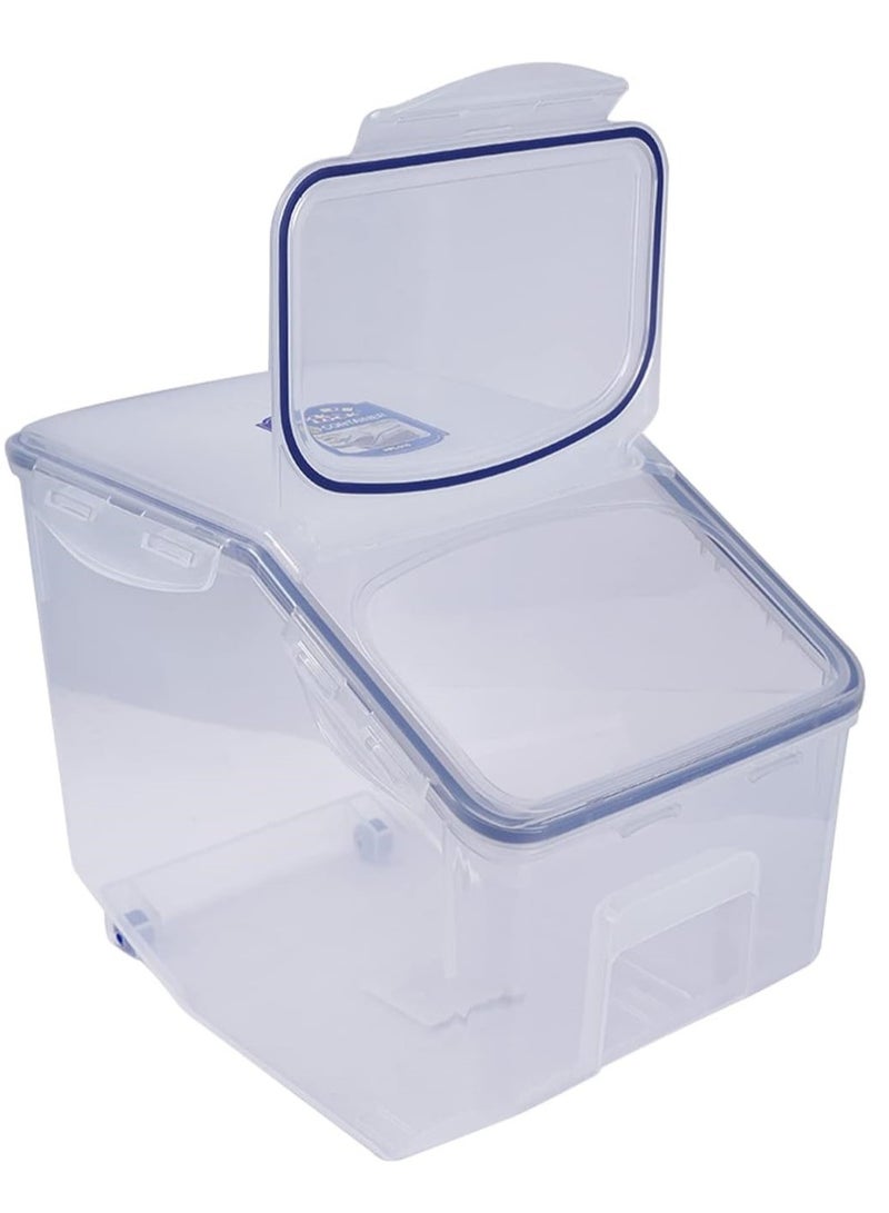 لوك آند لوك حافظة أرز لوك لوك سعة 12 لتر مع كوب - متينة وخالية من مادة BPA لتخزين المطبخ مع ختم سيليكون محسن - Image 2