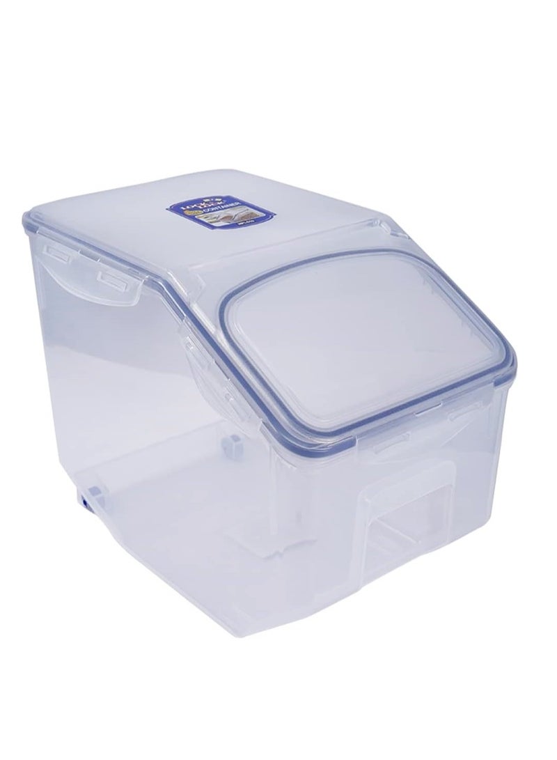 لوك آند لوك حافظة أرز لوك لوك سعة 12 لتر مع كوب - متينة وخالية من مادة BPA لتخزين المطبخ مع ختم سيليكون محسن - Image 3