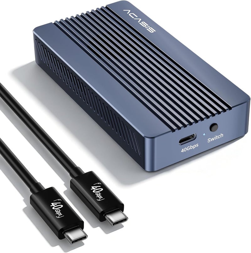 ACASIS 40Gbps M.2 NVMe SSD Enclosure ، مع مروحة تبريد ، TBU 405 Pro لـ M1 M2 Pro / Max ، متوافق مع Thunderbolt 4/3/USB3.2/3.1/3.0/2.0 ، دعم M.2 Enclosure SSD 2280/2260/2242/2230 B + M M-Key - Image 1