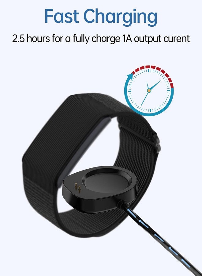 WUNIAK for Amazfit Cheetah2 Pro/Bip Max/T-Rex Ultra 2/Active Max/Active 3 Premium/Helio Strap Smart Watch Charging Cable Set, WUNIAK Magnetic Charging Base & USB Flexible Charging Set, 1-Pack - Image 3