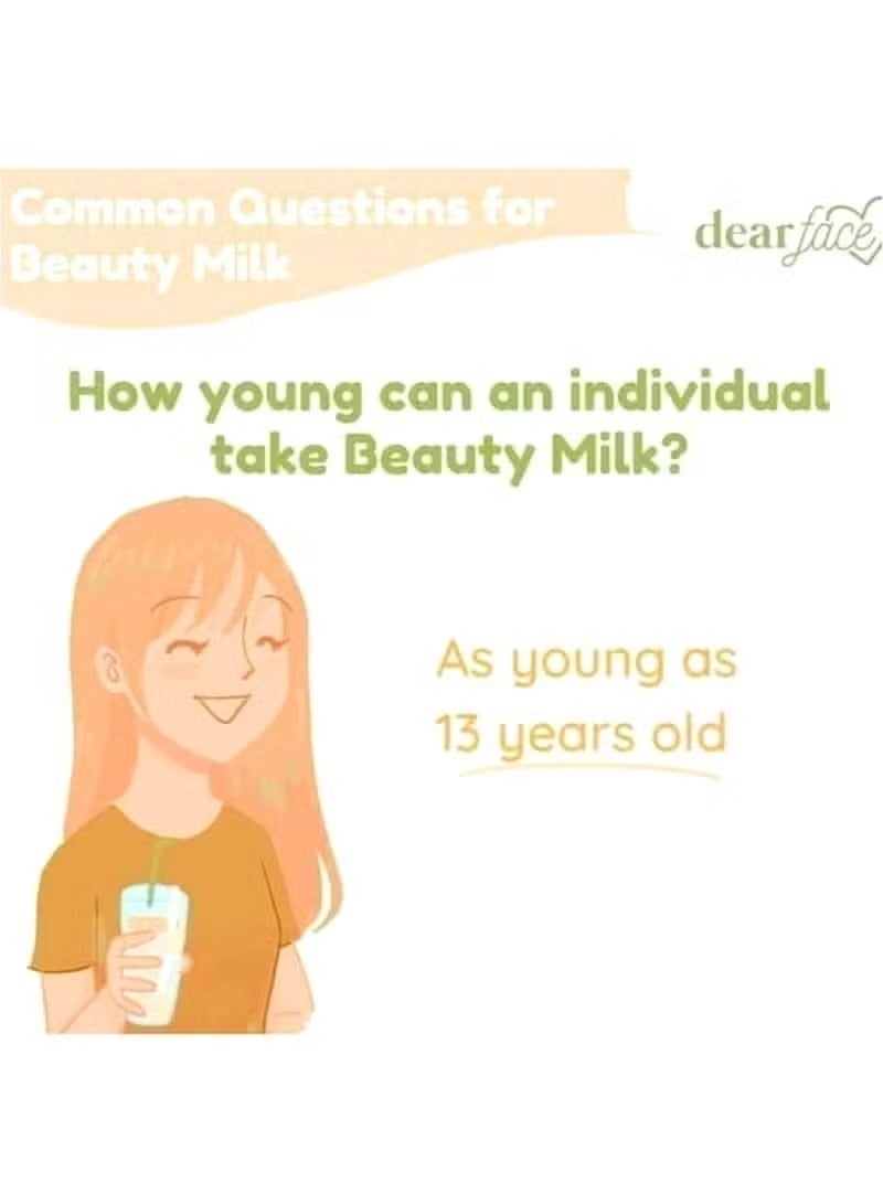 Dear Face Beauty Milk Strawberry Collagen Drink with Glutathione & Natural Extracts – 180g - Image 5