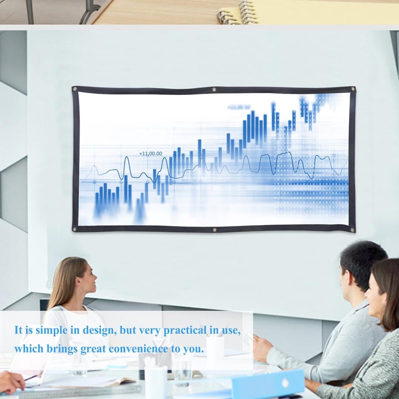 100 Inch Foldable Projector Screen Set With Anti Light Fabric For Home Theater - Image 5