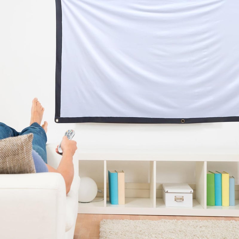 100 Inch Foldable Projector Screen Set With Anti Light Fabric For Home Theater - Image 4