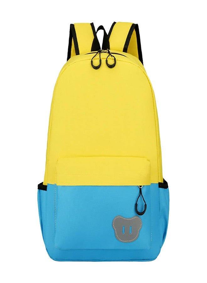SYGA Kids Schoolbag, Breathable, Waterproof, Customized Logo Backpack For Kindergarten And Elementary School Students (Large Yellow With Lake Blue) - Image 1