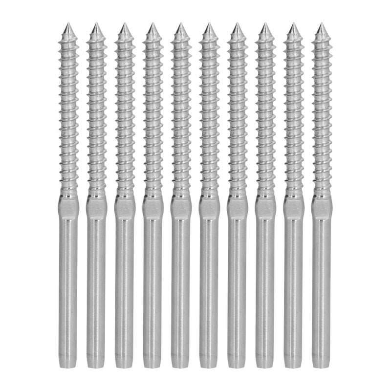 10Pcs Swage Lag Screws Left Right Good Welding Performance T316 Stainless Steel Easy Installation DIY Baluster Kit - Image 1