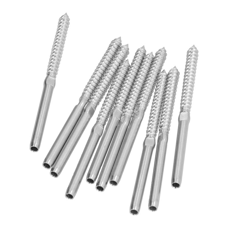 10Pcs Swage Lag Screws Left Right Good Welding Performance T316 Stainless Steel Easy Installation DIY Baluster Kit - Image 2