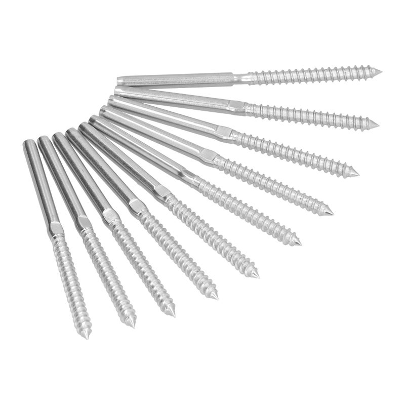 10Pcs Swage Lag Screws Left Right Good Welding Performance T316 Stainless Steel Easy Installation DIY Baluster Kit - Image 3