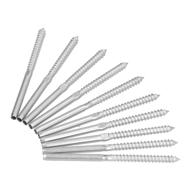 10Pcs Swage Lag Screws Left Right Good Welding Performance T316 Stainless Steel Easy Installation DIY Baluster Kit - Image 4