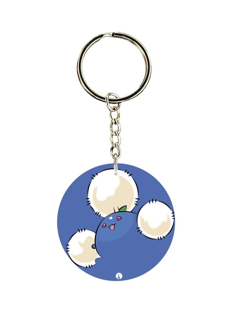 Cartoon Printed Dual Sided Keychain