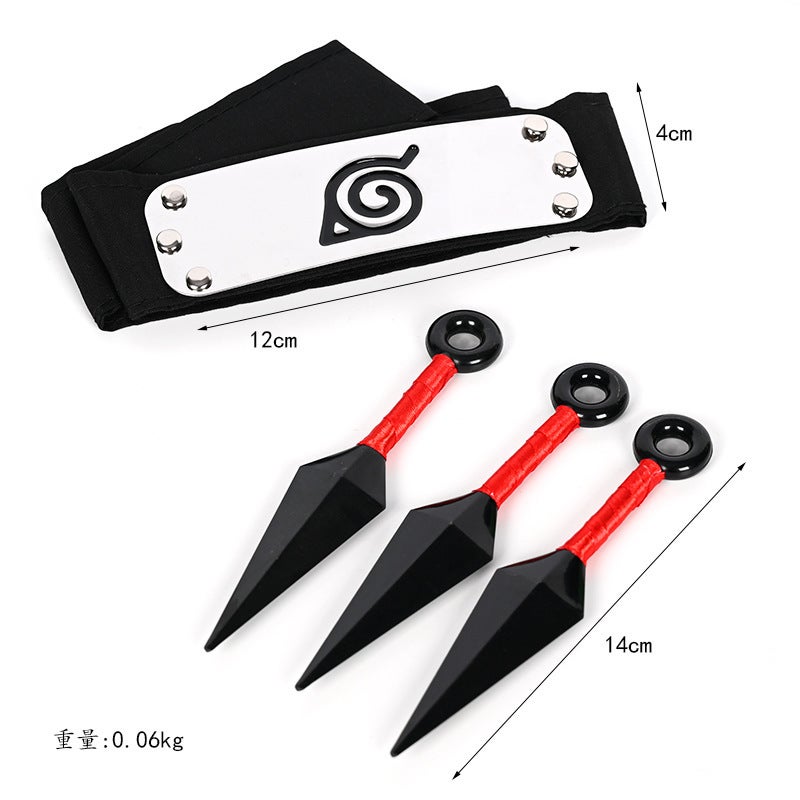 Ninja Props Bag Naruto Bitter Without Flagwood Kakashi Role Playing Suit Gloves Headband Sasuke Red small bitter no + forehead protection