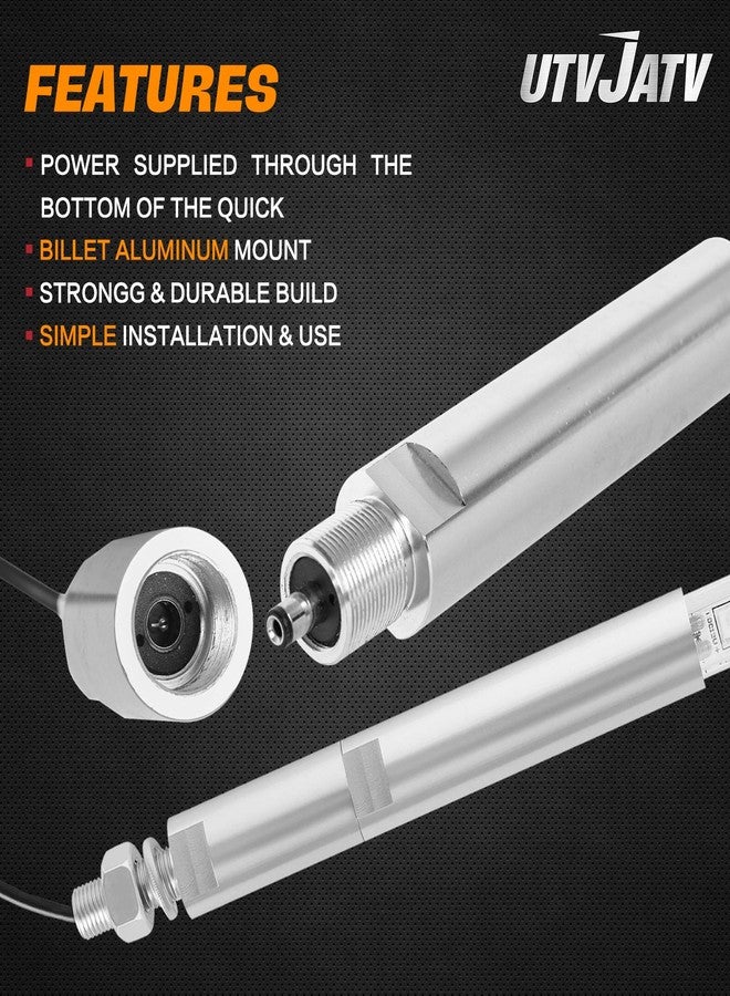 UTVJATV 3ft LED Whip Blue Lights Waterproof Flag Pole Safety Antenna with Flag for Can-Am Maverick X3 Sand Dune Buggy UTV ATV 2020 Polaris RZR XP 4X4 Offroad Truck 4 Wheels - 2PCS - Image 4
