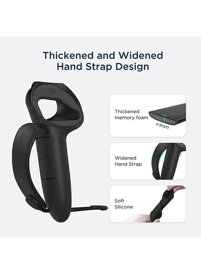 KIWI design Controller Grips Cover with Battery Opening Adjustable with Knuckle Straps Suitable for Large Hands Compatible with META Quest 2 - Image 4