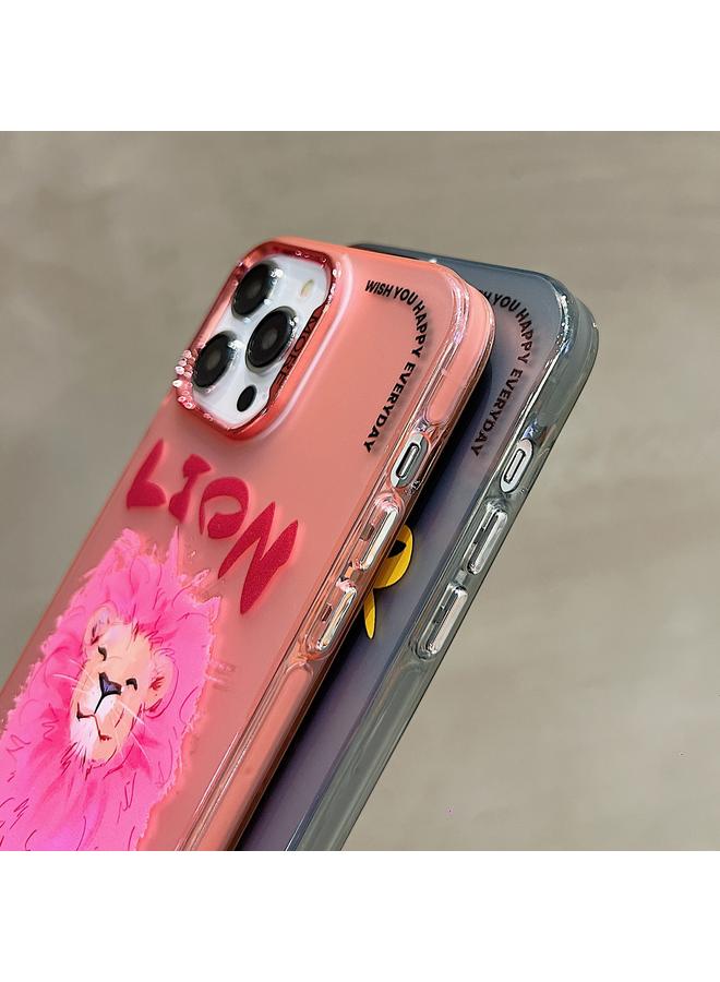 S-TOP Case For iPhone 13 Pro Electroplated Lens Ring Cartoon Animal Phone Case - Image 3