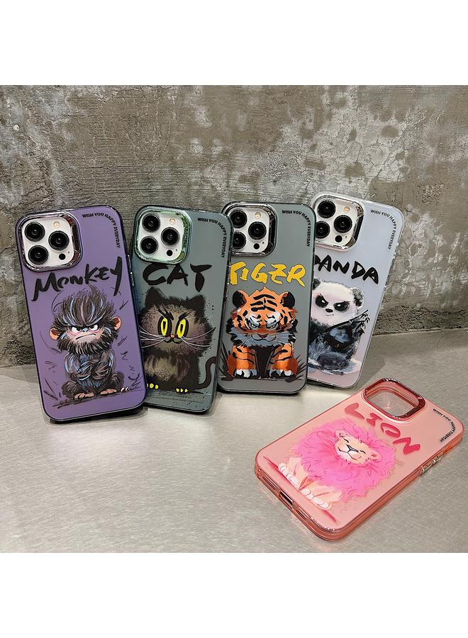 S-TOP Case For iPhone 13 Pro Electroplated Lens Ring Cartoon Animal Phone Case - Image 5
