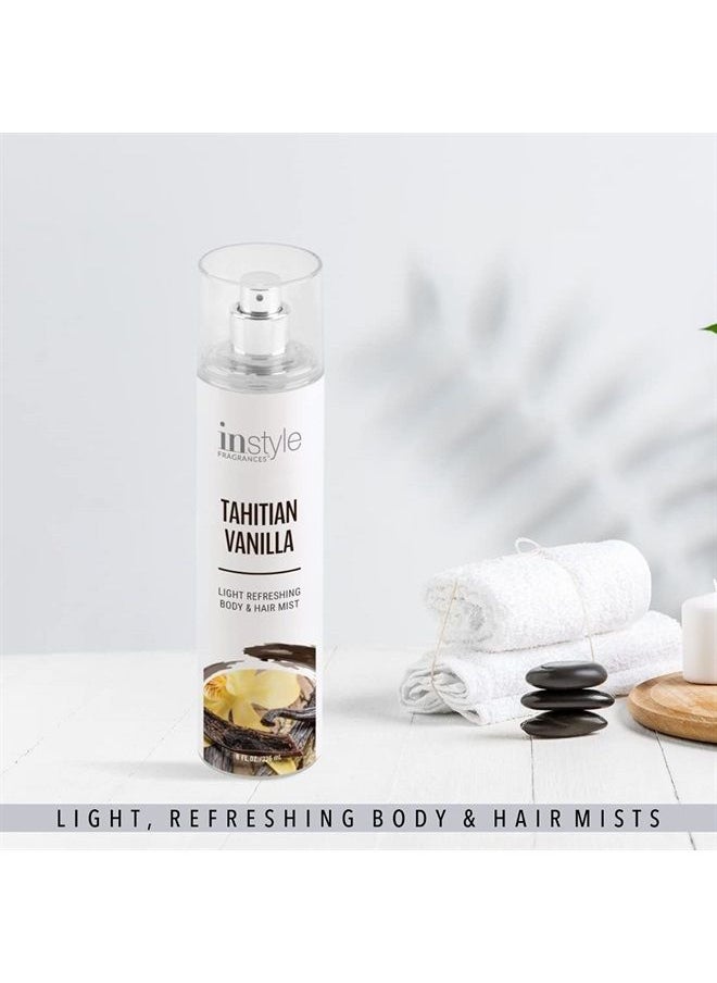 Instyle Fragrances Body & Hair Mist | Tahitian Vanilla Scent | With Panthenol | CLEAN, Vegan, Paraben Free, Phthalate Free | Premium 8 Fl Oz Spray Bottle  - Image 2
